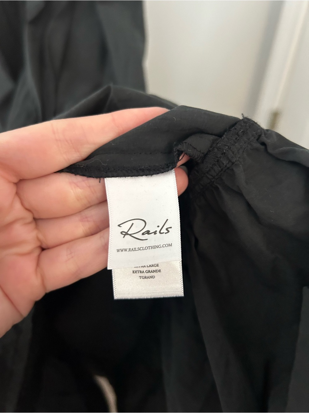Rails Rumi Black Cotton Midi Dress - Picture 3 of 6